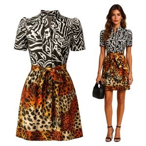 $398 DIANEvoNFURSTENBERG Mini Wrap Dress Sz 4